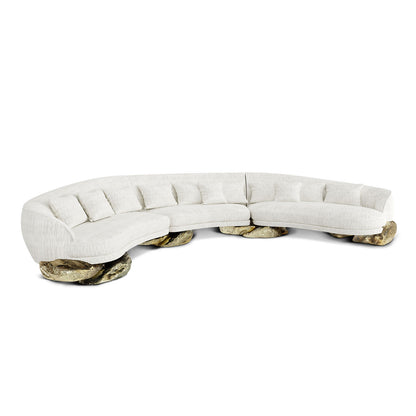 Luxury Curved Sofa—Customizable Colors and Sizes