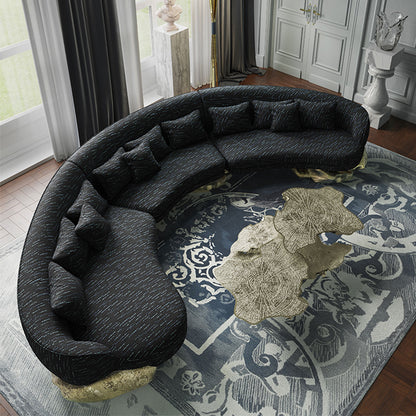Luxury Curved Sofa—Customizable Colors and Sizes