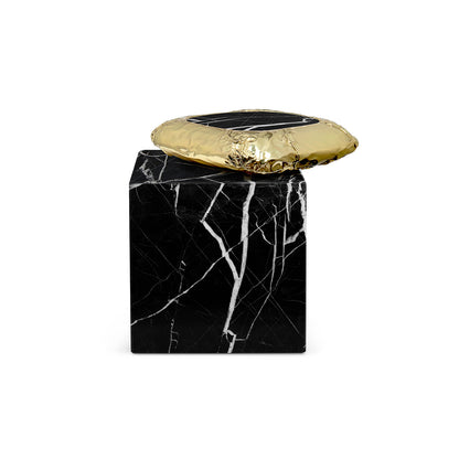 stonehenge nero marquina side table