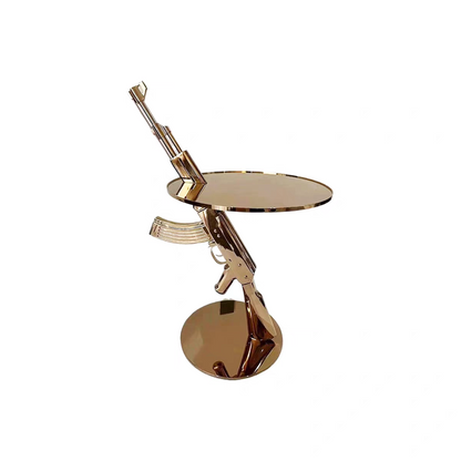 AK47-Shaped Metal Side Table
