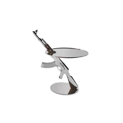 AK47-Shaped Metal Side Table