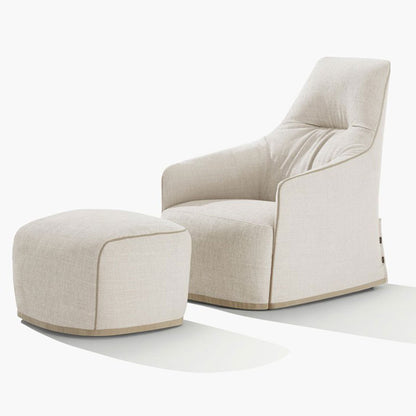 Comfortable Single Lounge Chair with Footrest