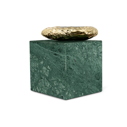 Green marble side table