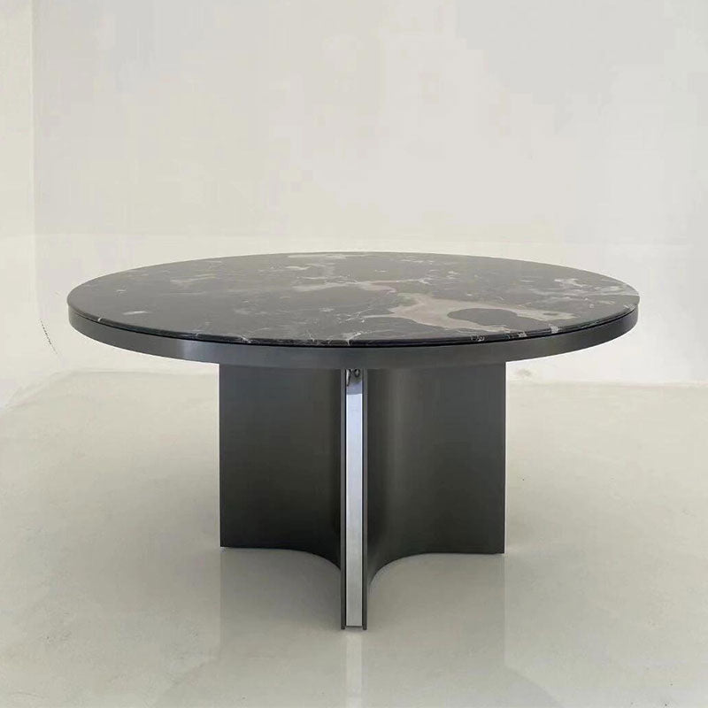 Round marble dining table