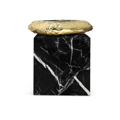 stonehenge nero marquina side table