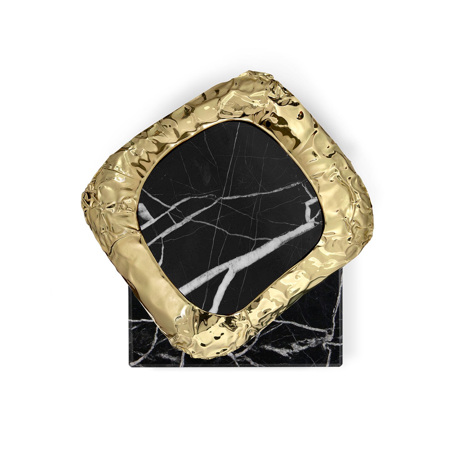 stonehenge nero marquina side table