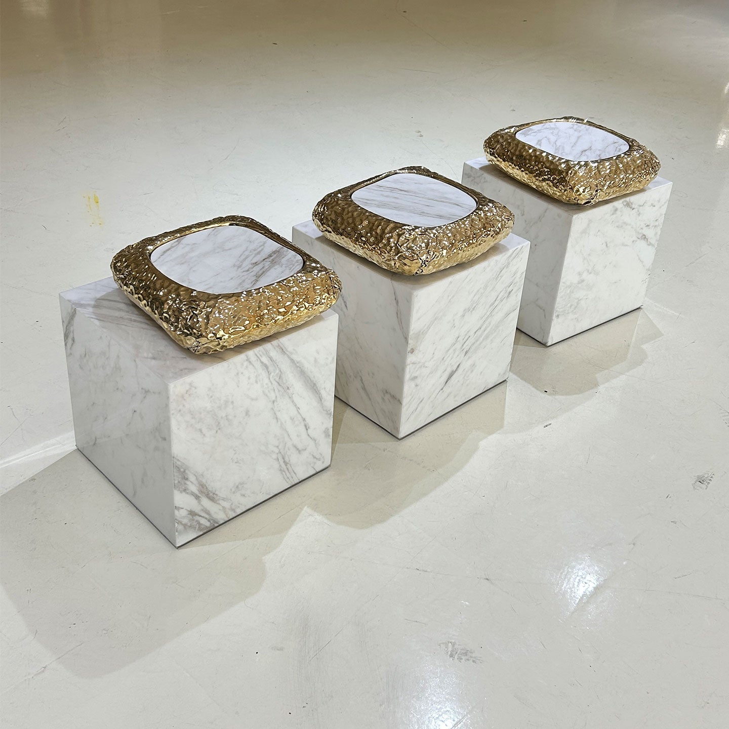 stonehenge nero marquina side table
