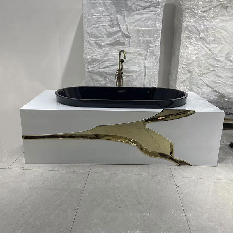 High End Hotel Modern Latest European Bathroom Designs  Rectangular Freestanding White Bathroom Bathtub