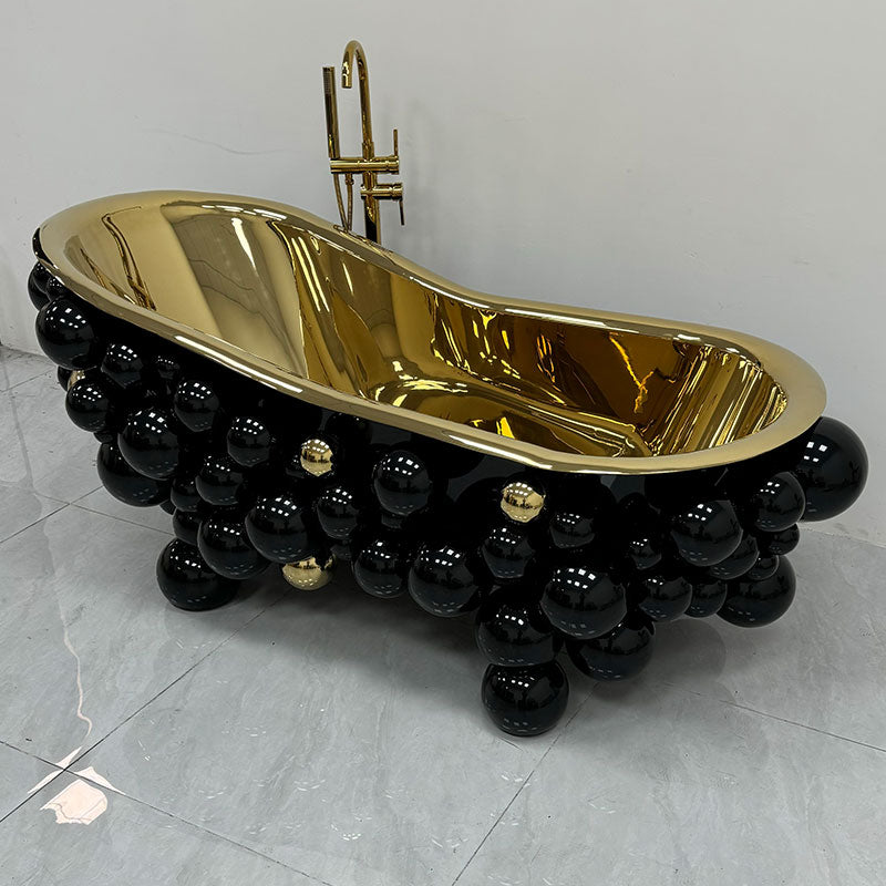 Luxury Furniture Direct Sales Factory - Modern Bathroom Bubble Ball Freestanding Bathtub in Black