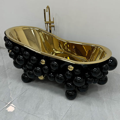Luxury Furniture Direct Sales Factory - Modern Bathroom Bubble Ball Freestanding Bathtub in Black