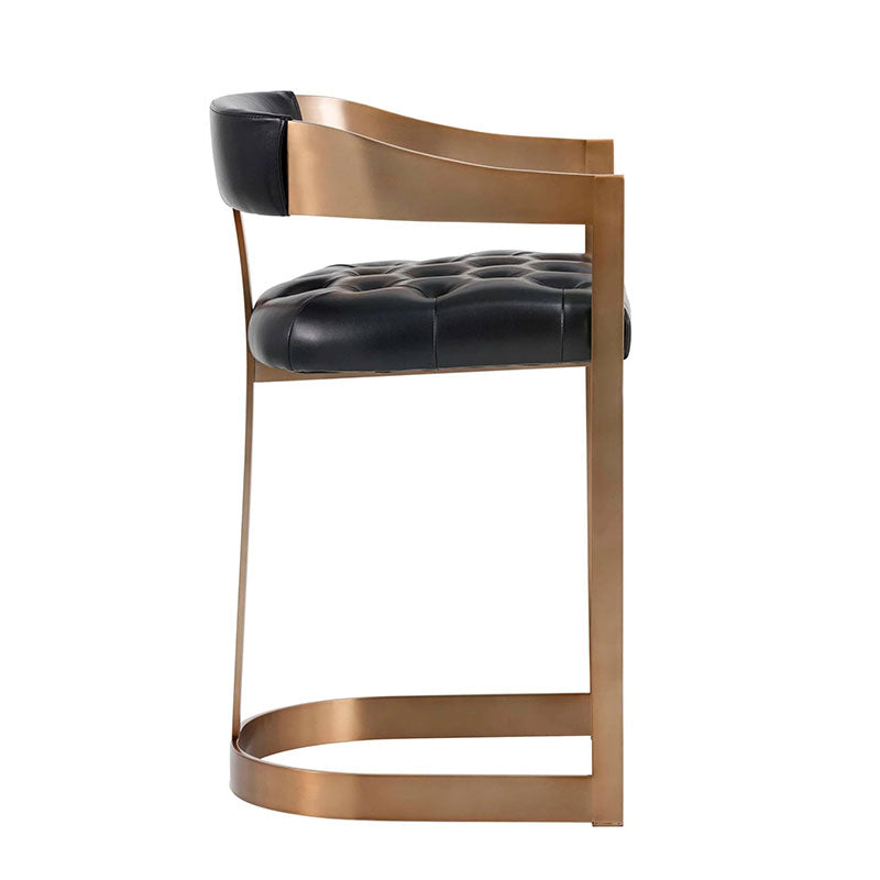 Beaumont Leather Bar & Counter Stool, Cantina Black