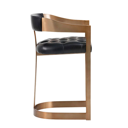 Beaumont Leather Bar & Counter Stool, Cantina Black