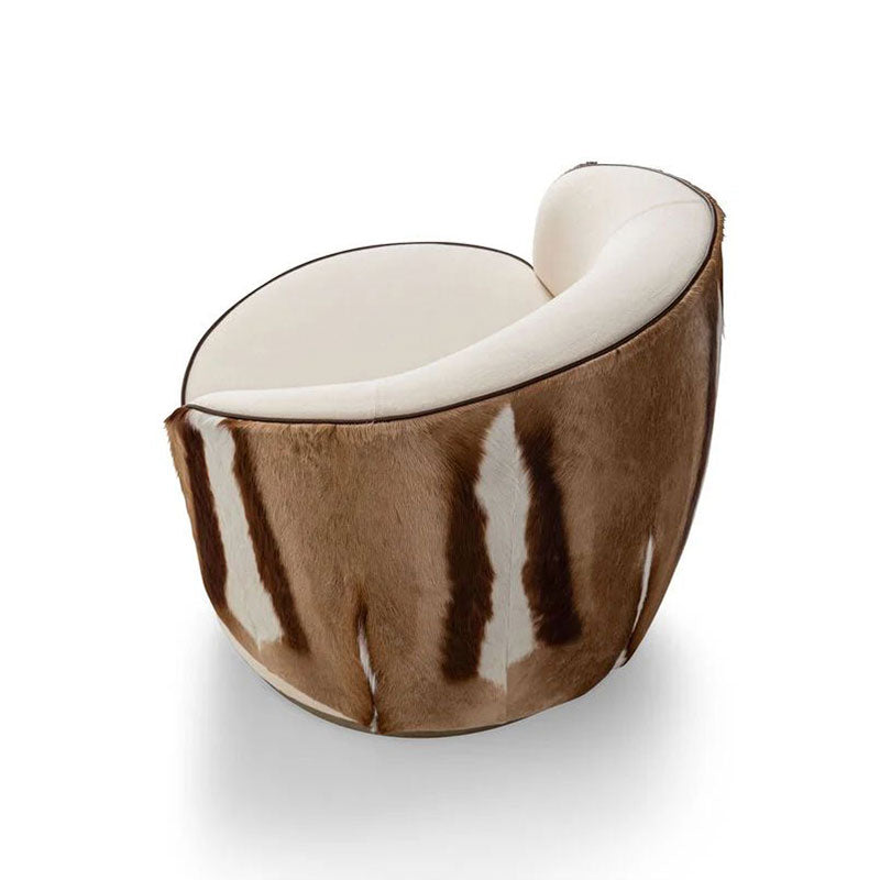 Antelope Leather Swivel Armchair
