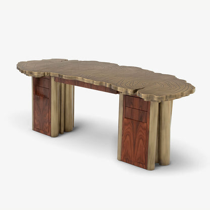 Custom Home Irregular-Shaped   Office Table