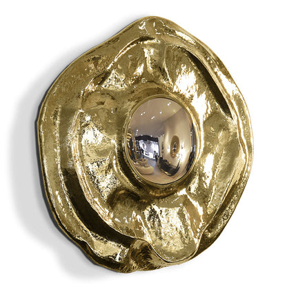 Custom Irregular-Shaped Brass Wall Mirror