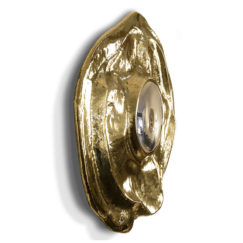 Custom Irregular-Shaped Brass Wall Mirror