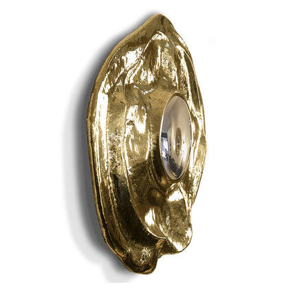 Custom Irregular-Shaped Brass Wall Mirror