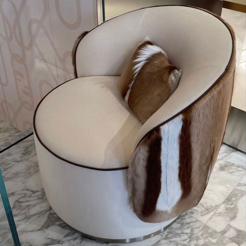 Antelope Leather Swivel Armchair
