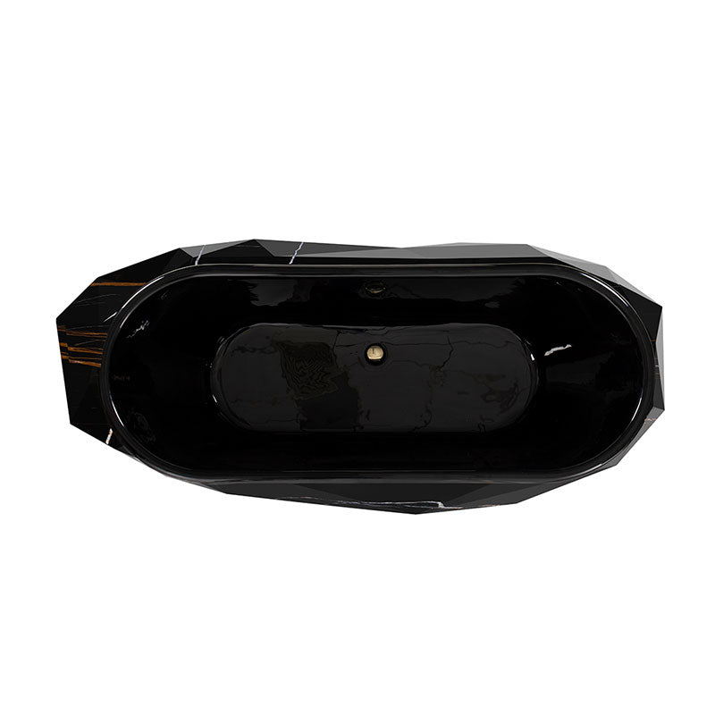 Hot Selling Hard Marble Material Brass Accessories Bathtub for Villa Five-star Hotel Bathroom