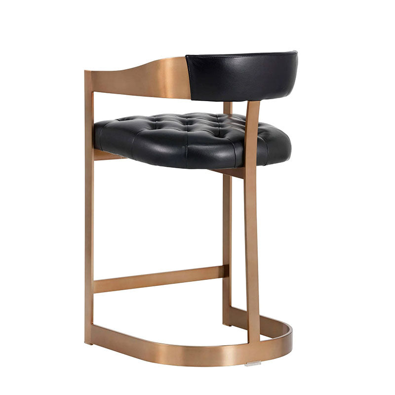 Beaumont Leather Bar & Counter Stool, Cantina Black