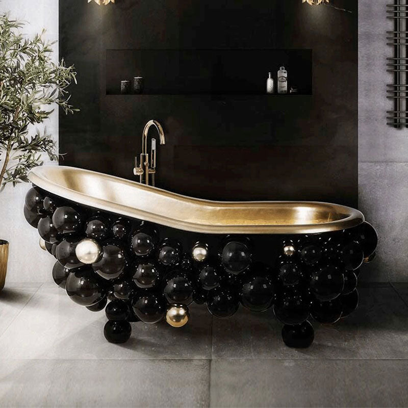 Luxury Furniture Direct Sales Factory - Modern Bathroom Bubble Ball Freestanding Bathtub in Black