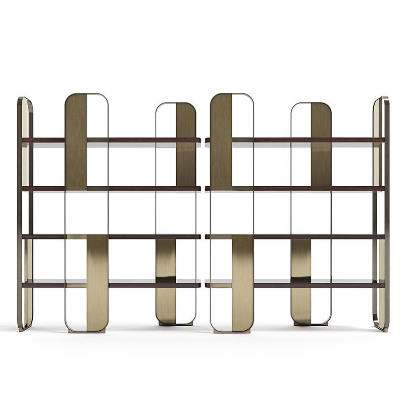 Luxury Modern Metal Bookshelf - Italian Style Display Shelf