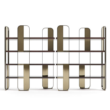 Luxury Modern Metal Bookshelf - Italian Style Display Shelf
