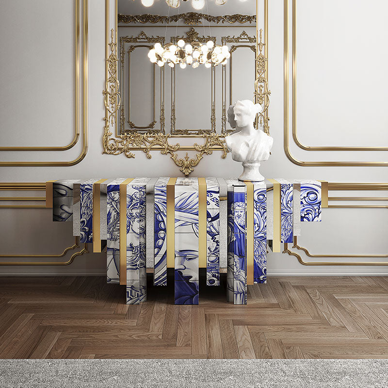 Hand-Painted Console (Blue)