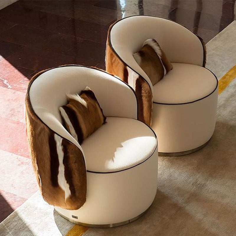 Antelope Leather Swivel Armchair