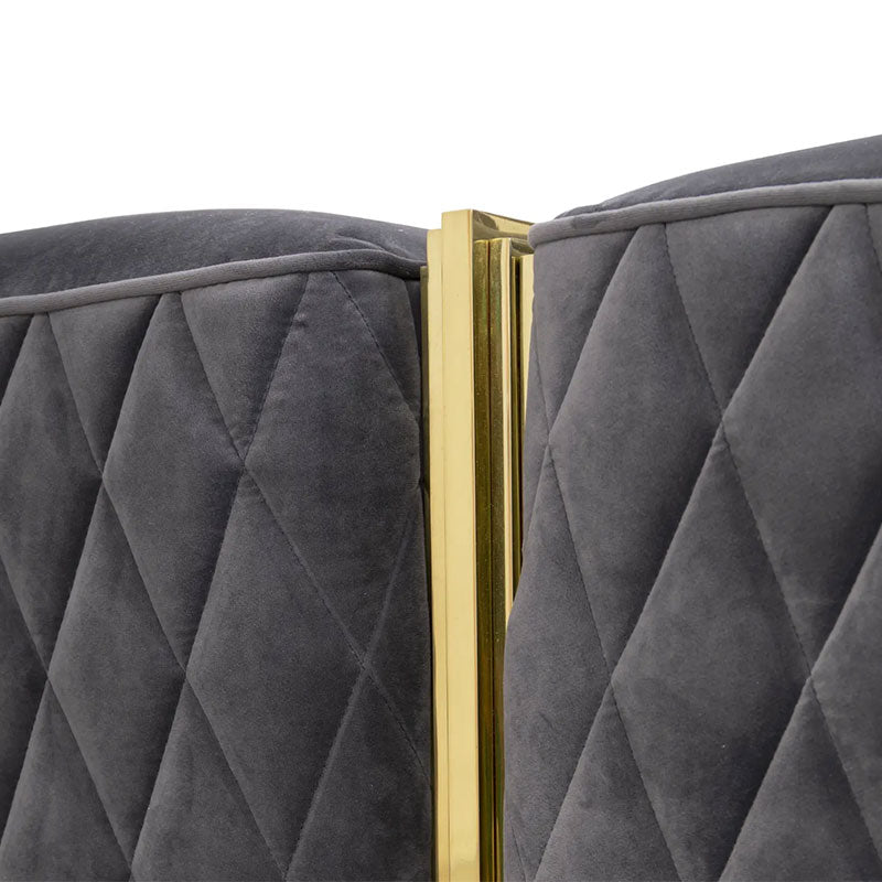 Custom-made luxury velvet upholstered bed end stool