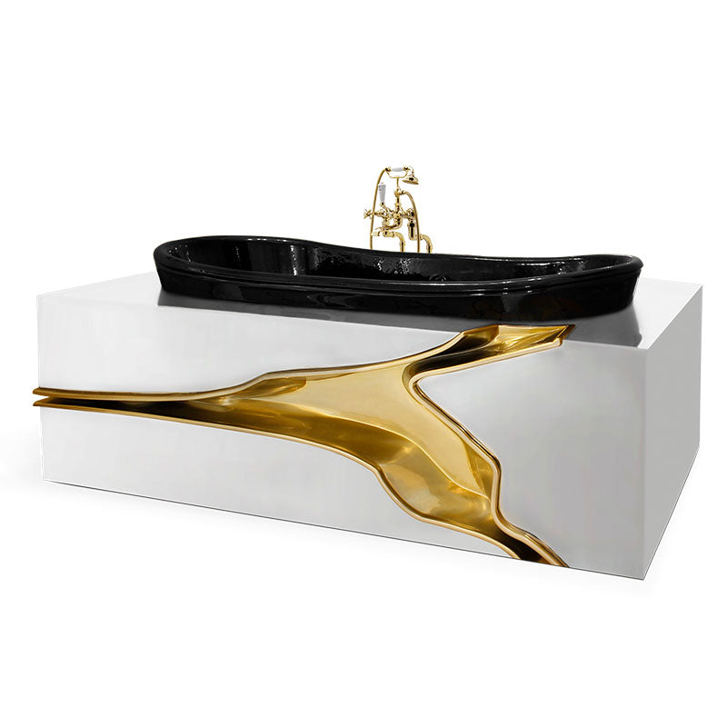 High End Hotel Modern Latest European Bathroom Designs  Rectangular Freestanding White Bathroom Bathtub