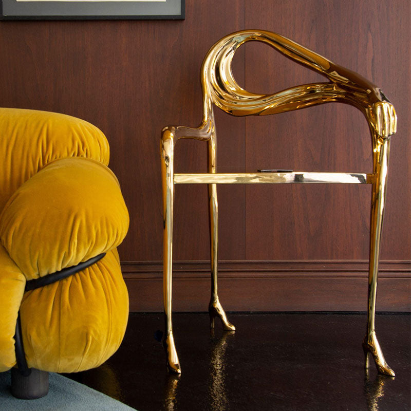 Salvador Dalí Leda Armchair Sculpture in Polished Brass, Spain