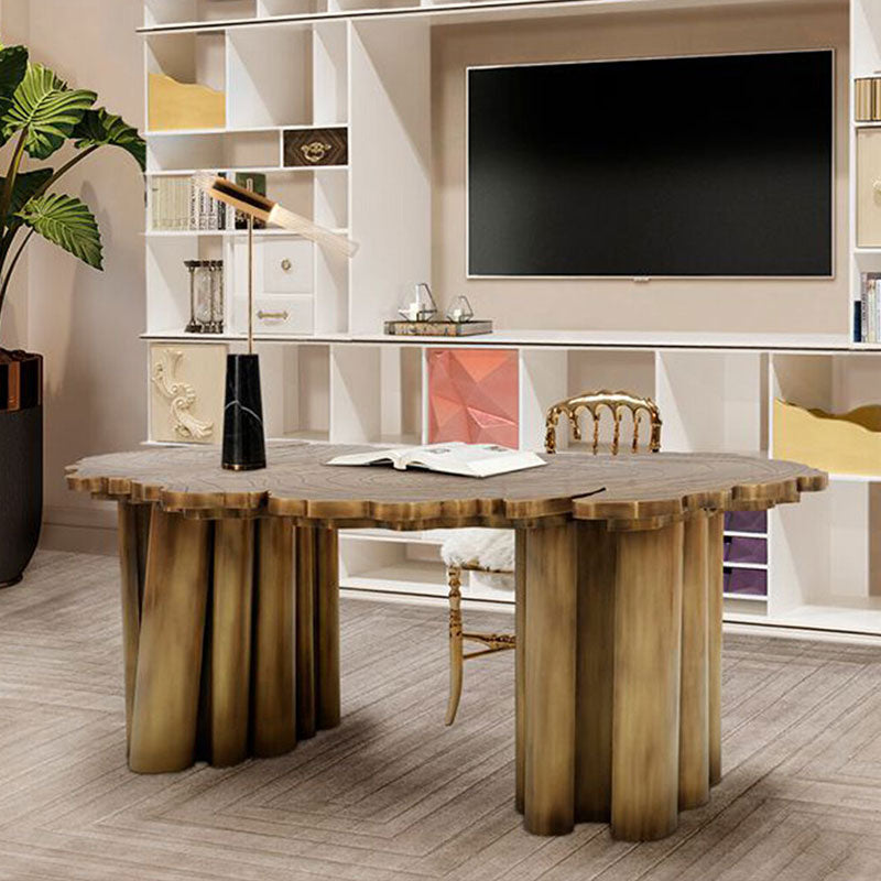 Custom Home Irregular-Shaped   Office Table