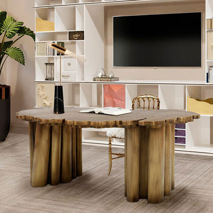 Custom Home Irregular-Shaped   Office Table