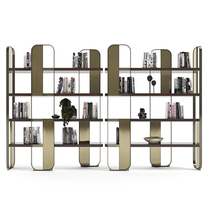 Luxury Modern Metal Bookshelf - Italian Style Display Shelf