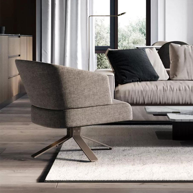 360-Degree Swivel Leisure Chair—Fabric Material and Color Customizable