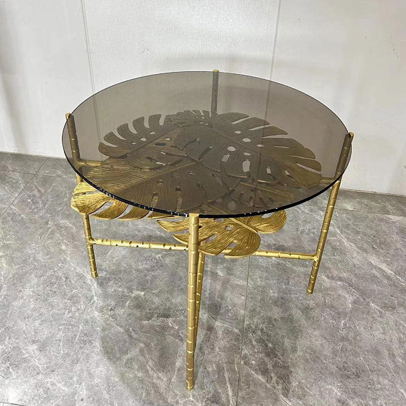 Modern minimalist glass coffee table for living room