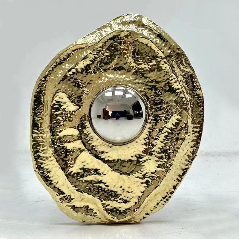 Custom Irregular-Shaped Brass Wall Mirror