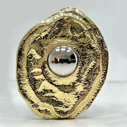 Custom Irregular-Shaped Brass Wall Mirror