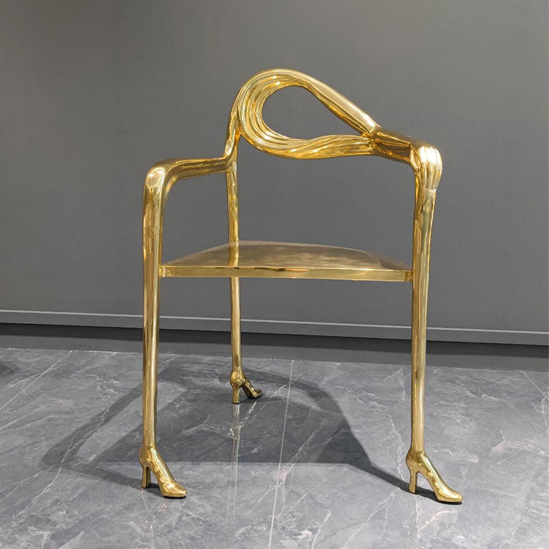 Salvador Dalí Leda Armchair Sculpture in Polished Brass, Spain