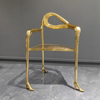 Salvador Dalí Leda Armchair Sculpture in Polished Brass, Spain