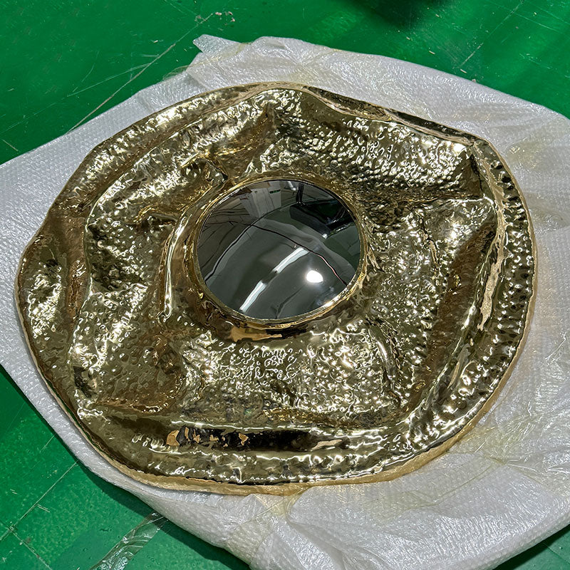 Custom Irregular-Shaped Brass Wall Mirror