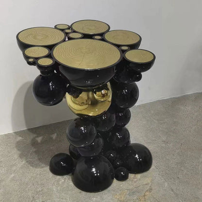 Black bubble ball sofa side table
