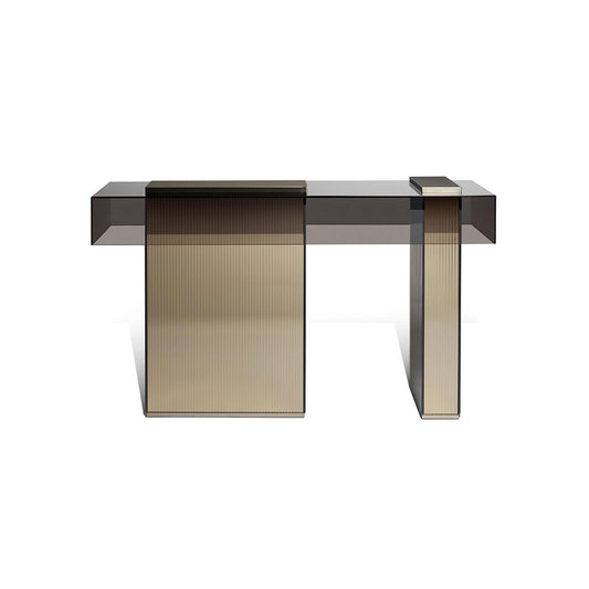 Modern Luxury Acrylic & Brushed Stainless Steel Console Table Entryway Hallway Sofa Table
