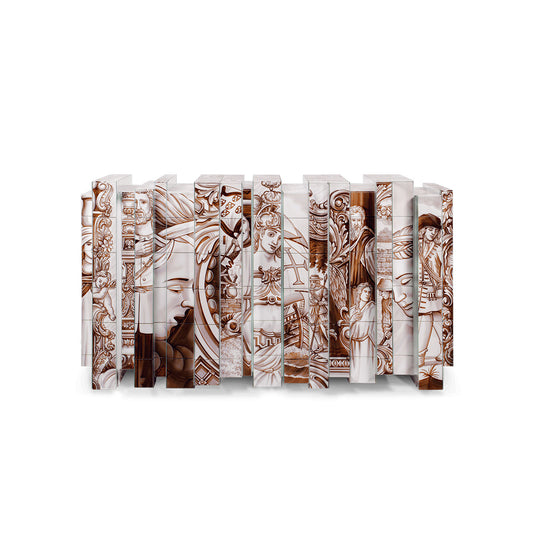 Blue Azulejo Tile Art Sideboard | Hand-Painted Luxury Cabinet