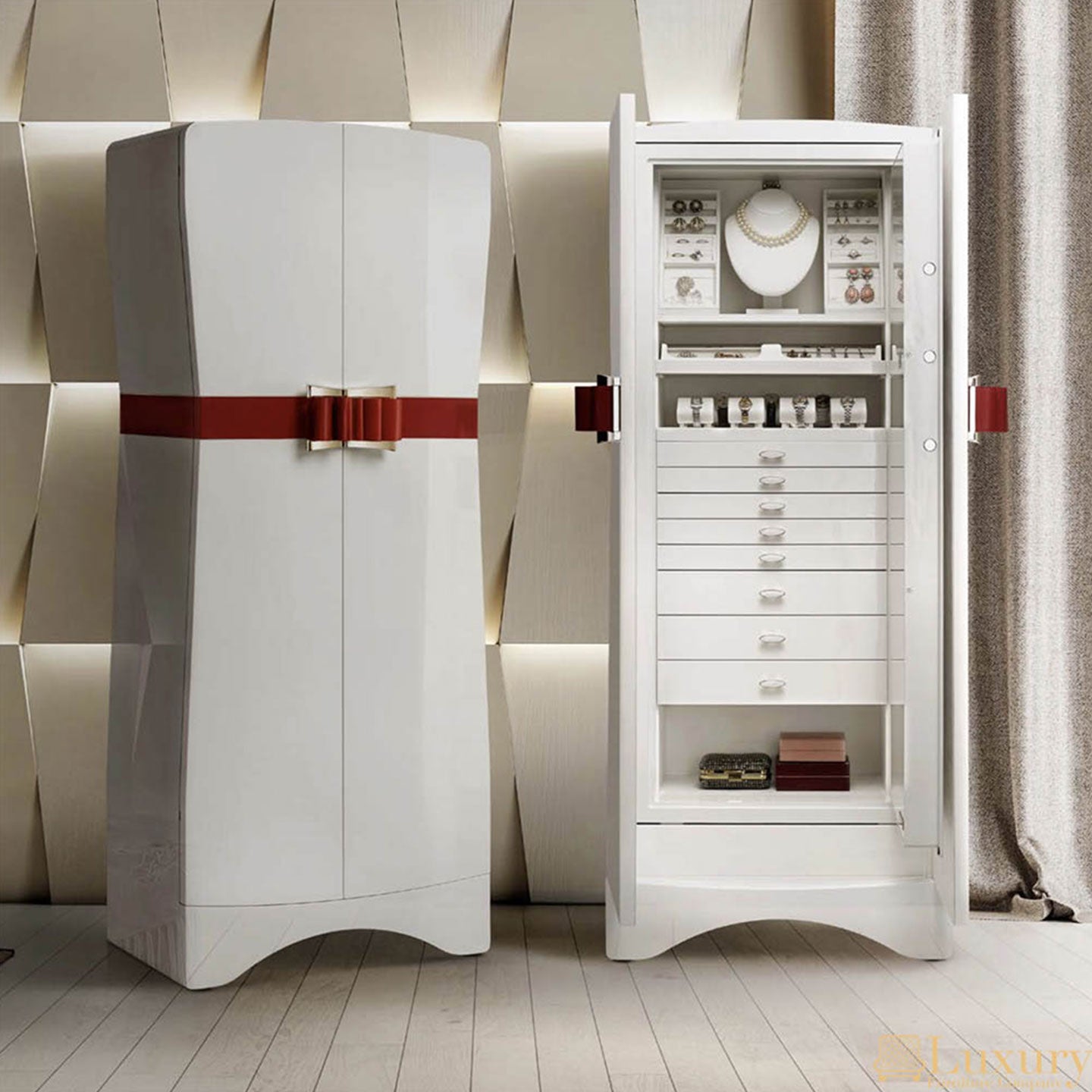 Luxury Bow Jewellery Safe