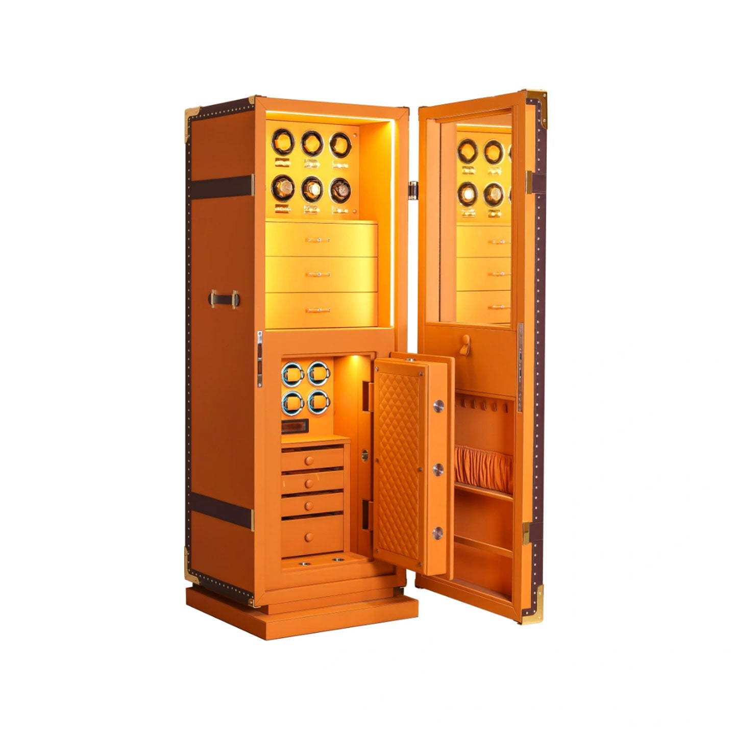 Customizable Luxury Jewelry Safe Cabinet with Watch Winders