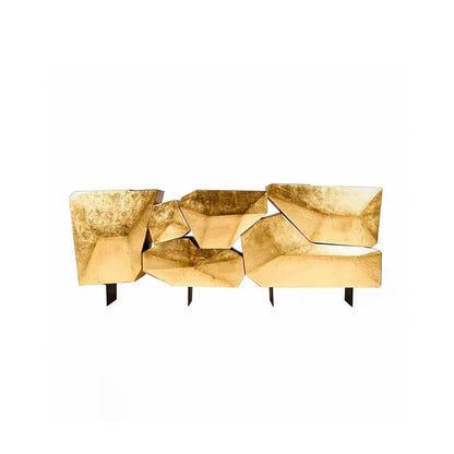 Stunning and Luxury Gilt Modern Contemporary Sideboard in Iron Wood & Gold Leaf