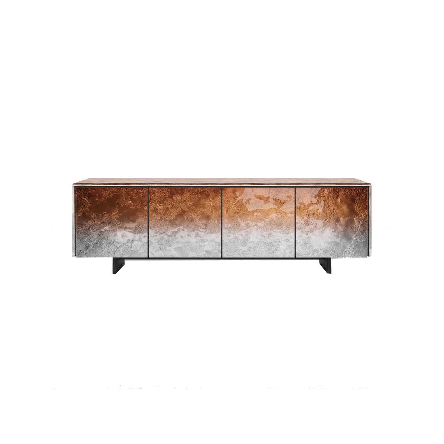 Sideboard in molten glass