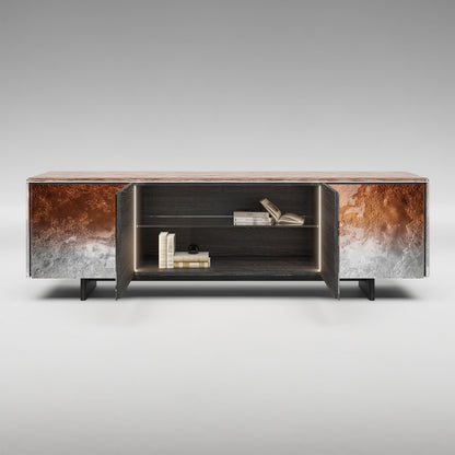 Sideboard in molten glass
